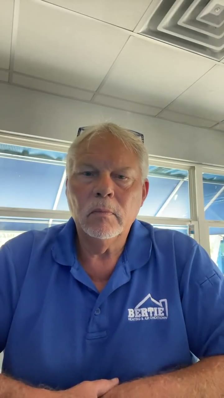 Owner of Bertie Heating & Air on camera